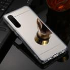 For Huawei P30 TPU + Acrylic Luxury Plating Mirror Phone Case Cover(Silver) - 1