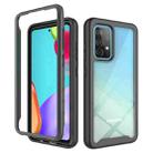 For Samsung Galaxy A52 5G / 4G Starry Sky Solid Color Series Shockproof PC + TPU Protective Case(Black) - 1