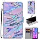 For Xiaomi Redmi 9 Coloured Drawing Cross Texture Horizontal Flip PU Leather Case with Holder & Card Slots & Wallet & Lanyard(Fluorescent Water Texture) - 1