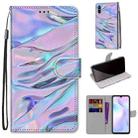 For Xiaomi Redmi 9A Coloured Drawing Cross Texture Horizontal Flip PU Leather Case with Holder & Card Slots & Wallet & Lanyard(Fluorescent Water Texture) - 1