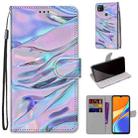 For Xiaomi Redmi 9C Coloured Drawing Cross Texture Horizontal Flip PU Leather Case with Holder & Card Slots & Wallet & Lanyard(Fluorescent Water Texture) - 1