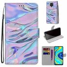For Xiaomi Redmi Note 9S / 9 Pro Coloured Drawing Cross Texture Horizontal Flip PU Leather Case with Holder & Card Slots & Wallet & Lanyard(Fluorescent Water Texture) - 1