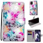 For Xiaomi Mi 10 Lite Coloured Drawing Cross Texture Horizontal Flip PU Leather Case with Holder & Card Slots & Wallet & Lanyard(Gradient Colorful Flower) - 1
