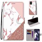 For Xiaomi Mi 10 Lite Coloured Drawing Cross Texture Horizontal Flip PU Leather Case with Holder & Card Slots & Wallet & Lanyard(Powder Stone Texture) - 1