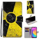 For Xiaomi Mi CC9e / A3 Coloured Drawing Cross Texture Horizontal Flip PU Leather Case with Holder & Card Slots & Wallet & Lanyard(Yellow Black Logo) - 1