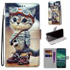 For Nokia 2.3 Coloured Drawing Cross Texture Horizontal Flip PU Leather Case with Holder & Card Slots & Wallet & Lanyard(Leather Shoes Cat) - 1