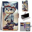 For Nokia 5.3 Coloured Drawing Cross Texture Horizontal Flip PU Leather Case with Holder & Card Slots & Wallet & Lanyard(Leather Shoes Cat) - 1