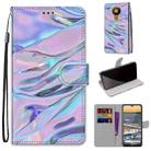 For Nokia 5.3 Coloured Drawing Cross Texture Horizontal Flip PU Leather Case with Holder & Card Slots & Wallet & Lanyard(Fluorescent Water Texture) - 1