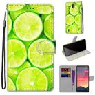 For Nokia C2 Coloured Drawing Cross Texture Horizontal Flip PU Leather Case with Holder & Card Slots & Wallet & Lanyard(Green Lemon) - 1