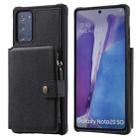 Zipper Shockproof Protective Case with Card Slots & Bracket & Photo Holder & Wallet Function For Samsung Galaxy Note20(Black) - 1