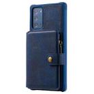 Zipper Shockproof Protective Case with Card Slots & Bracket & Photo Holder & Wallet Function For Samsung Galaxy Note20(Blue) - 2