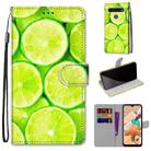 For LG K41s / K51s Coloured Drawing Cross Texture Horizontal Flip PU Leather Case with Holder & Card Slots & Wallet & Lanyard(Green Lemon) - 1