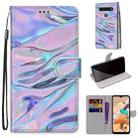 For LG K41s / K51s Coloured Drawing Cross Texture Horizontal Flip PU Leather Case with Holder & Card Slots & Wallet & Lanyard(Fluorescent Water Texture) - 1