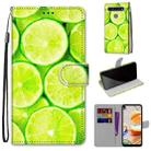 For LG K61 Coloured Drawing Cross Texture Horizontal Flip PU Leather Case with Holder & Card Slots & Wallet & Lanyard(Green Lemon) - 1