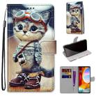 For LG Velvet Coloured Drawing Cross Texture Horizontal Flip PU Leather Case with Holder & Card Slots & Wallet & Lanyard(Leather Shoes Cat) - 1