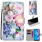 For Alcatel 1S (2020) / 3L (2020) Coloured Drawing Cross Texture Horizontal Flip PU Leather Case with Holder & Card Slots & Wallet & Lanyard(Light Pink Bouquet) - 1