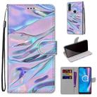 For Alcatel 1SE (2020) Coloured Drawing Cross Texture Horizontal Flip PU Leather Case with Holder & Card Slots & Wallet & Lanyard(Fluorescent Water Texture) - 1