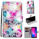 For ZTE Blade A3 2020 Coloured Drawing Cross Texture Horizontal Flip PU Leather Case with Holder & Card Slots & Wallet & Lanyard(Gradient Colorful Flower) - 1