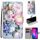 For ZTE Blade A3 2020 Coloured Drawing Cross Texture Horizontal Flip PU Leather Case with Holder & Card Slots & Wallet & Lanyard(Light Pink Bouquet) - 1