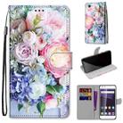For ZTE Blade A6 / A6 Lite Coloured Drawing Cross Texture Horizontal Flip PU Leather Case with Holder & Card Slots & Wallet & Lanyard(Light Pink Bouquet) - 1