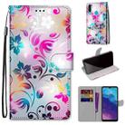 For ZTE Blade A7 2020 Coloured Drawing Cross Texture Horizontal Flip PU Leather Case with Holder & Card Slots & Wallet & Lanyard(Gradient Colorful Flower) - 1