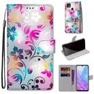 For ZTE Blade V2020 Smart Coloured Drawing Cross Texture Horizontal Flip PU Leather Case with Holder & Card Slots & Wallet & Lanyard(Gradient Colorful Flower) - 1