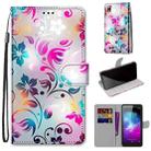 For ZTE Blade L8 / A3 2019 Coloured Drawing Cross Texture Horizontal Flip PU Leather Case with Holder & Card Slots & Wallet & Lanyard(Gradient Colorful Flower) - 1