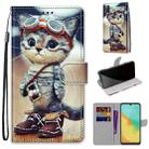 For ZTE Blade V10 Vita Coloured Drawing Cross Texture Horizontal Flip PU Leather Case with Holder & Card Slots & Wallet & Lanyard(Leather Shoes Cat) - 1