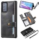 Shockproof Horizontal Flip Protective Case with Holder & Card Slots & Wallet & Photo Frame & Short Lanyard For Samsung Galaxy Note20(Grey) - 1