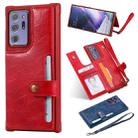 Shockproof Horizontal Flip Protective Case with Holder & Card Slots & Wallet & Photo Frame & Short Lanyard For Samsung Galaxy Note20 Ultra(Red) - 1