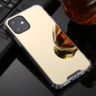 For iPhone 11 Pro Max TPU + Acrylic Four Drop Luxury Plating Mirror Phone Case Cover(Gold) - 1