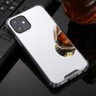 For iPhone 11 Pro Max TPU + Acrylic Four Drop Luxury Plating Mirror Phone Case Cover(Silver) - 1