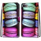 For iPhone SE 2022 / SE 2020 / 8 / 7 Coloured Drawing Cross Texture Horizontal Flip PU Leather Case with Holder & Card Slots & Wallet & Lanyard(Colorful Cakes) - 2