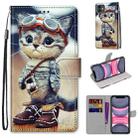 For iPhone 11 Coloured Drawing Cross Texture Horizontal Flip PU Leather Case with Holder & Card Slots & Wallet & Lanyard (Leather Shoes Cat) - 1