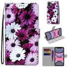 For iPhone 11 Coloured Drawing Cross Texture Horizontal Flip PU Leather Case with Holder & Card Slots & Wallet & Lanyard (Chrysanthemum Pink White Purple) - 1