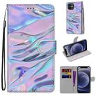 For iPhone 12 mini Coloured Drawing Cross Texture Horizontal Flip PU Leather Case with Holder & Card Slots & Wallet & Lanyard (Fluorescent Water Texture) - 1