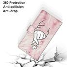 For iPhone 12 mini Coloured Drawing Cross Texture Horizontal Flip PU Leather Case with Holder & Card Slots & Wallet & Lanyard (Pink Hands Heart) - 4