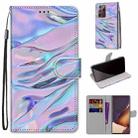 For Samsung Galaxy Note20 Ultra Coloured Drawing Cross Texture Horizontal Flip PU Leather Case with Holder & Card Slots & Wallet & Lanyard(Fluorescent Water Pattern) - 1