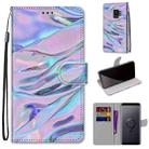 For Samsung Galaxy S9 Coloured Drawing Cross Texture Horizontal Flip PU Leather Case with Holder & Card Slots & Wallet & Lanyard(Fluorescent Water Pattern) - 1