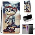 For Samsung Galaxy S9+ Coloured Drawing Cross Texture Horizontal Flip PU Leather Case with Holder & Card Slots & Wallet & Lanyard(Leather Shoes Cat) - 1