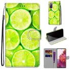 For Samsung Galaxy S20 FE 5G Coloured Drawing Cross Texture Horizontal Flip PU Leather Case with Holder & Card Slots & Wallet & Lanyard(Lime) - 1