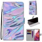 For Samsung Galaxy S20 FE 5G Coloured Drawing Cross Texture Horizontal Flip PU Leather Case with Holder & Card Slots & Wallet & Lanyard(Fluorescent Water Pattern) - 1