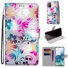 For Samsung Galaxy S20+ Coloured Drawing Cross Texture Horizontal Flip PU Leather Case with Holder & Card Slots & Wallet & Lanyard(Gradient Colorful Flower) - 1