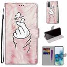 For Samsung Galaxy S20+ Coloured Drawing Cross Texture Horizontal Flip PU Leather Case with Holder & Card Slots & Wallet & Lanyard(Pink Hands Than Hearts) - 1