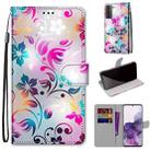 For Samsung Galaxy S21+ 5G Coloured Drawing Cross Texture Horizontal Flip PU Leather Case with Holder & Card Slots & Wallet & Lanyard(Gradient Colorful Flower) - 1