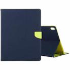 GOOSPERY FANCY DIARY Horizontal Flip PU Leather Case with Holder & Card Slots & Wallet For iPad Air (2020)(Navy Blue) - 1