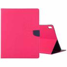 GOOSPERY FANCY DIARY Horizontal Flip PU Leather Case with Holder & Card Slots & Wallet For iPad Air (2020)(Rose Red) - 1