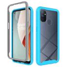 For OnePlus Nord N100 Starry Sky Solid Color Series Shockproof PC + TPU Protective Case(Baby Blue) - 1