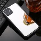For iPhone 11 TPU + Acrylic Luxury Plating Mirror Phone Case Cover(Silver) - 1
