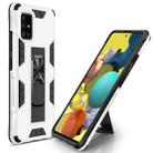 For Samsung Galaxy A71 5G Soldier Armor Shockproof TPU + PC Magnetic Protective Case with Holder(White) - 1